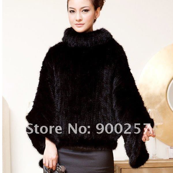 Gorgeous Genuine REAL Hand Knited Mink Fur Shawl