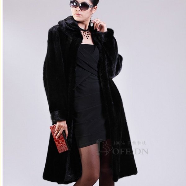 LUXURIOUS TOP QUALITY GENUINE REAL MINK FUR COAT