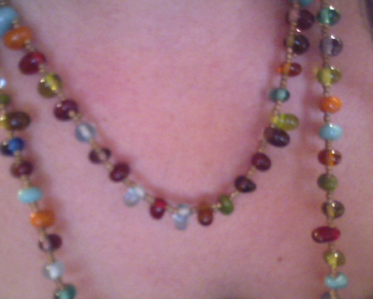 Artisan Beaded gemstone necklace