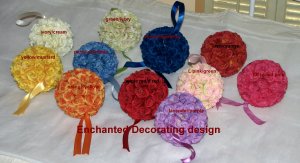 Pomander Ball two toned Kissing Ball 5 inch Wedding Flower Decoration