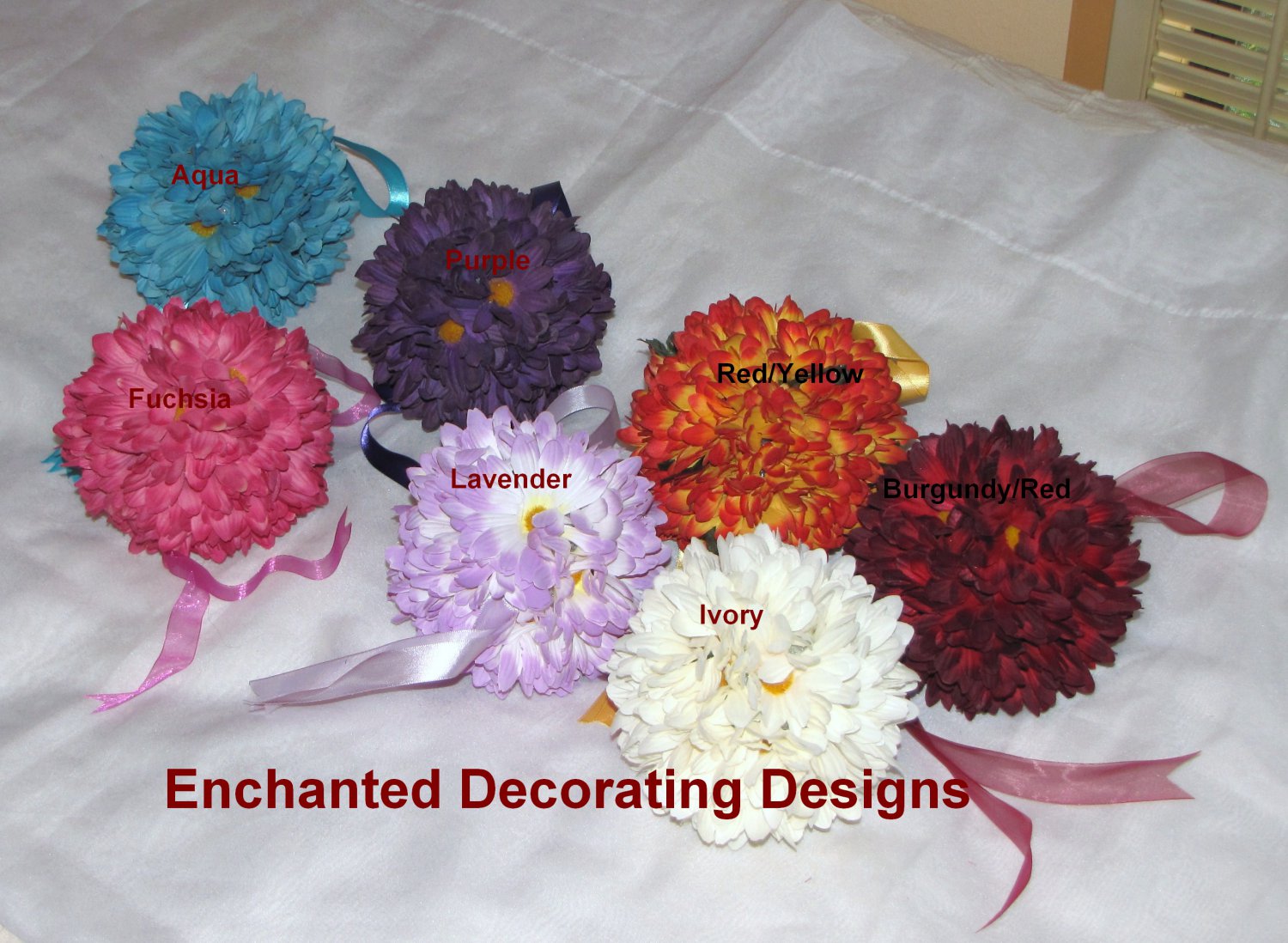 Pomander Ball 5 inch Daisy Wedding Flower Decoration Kissing Ball