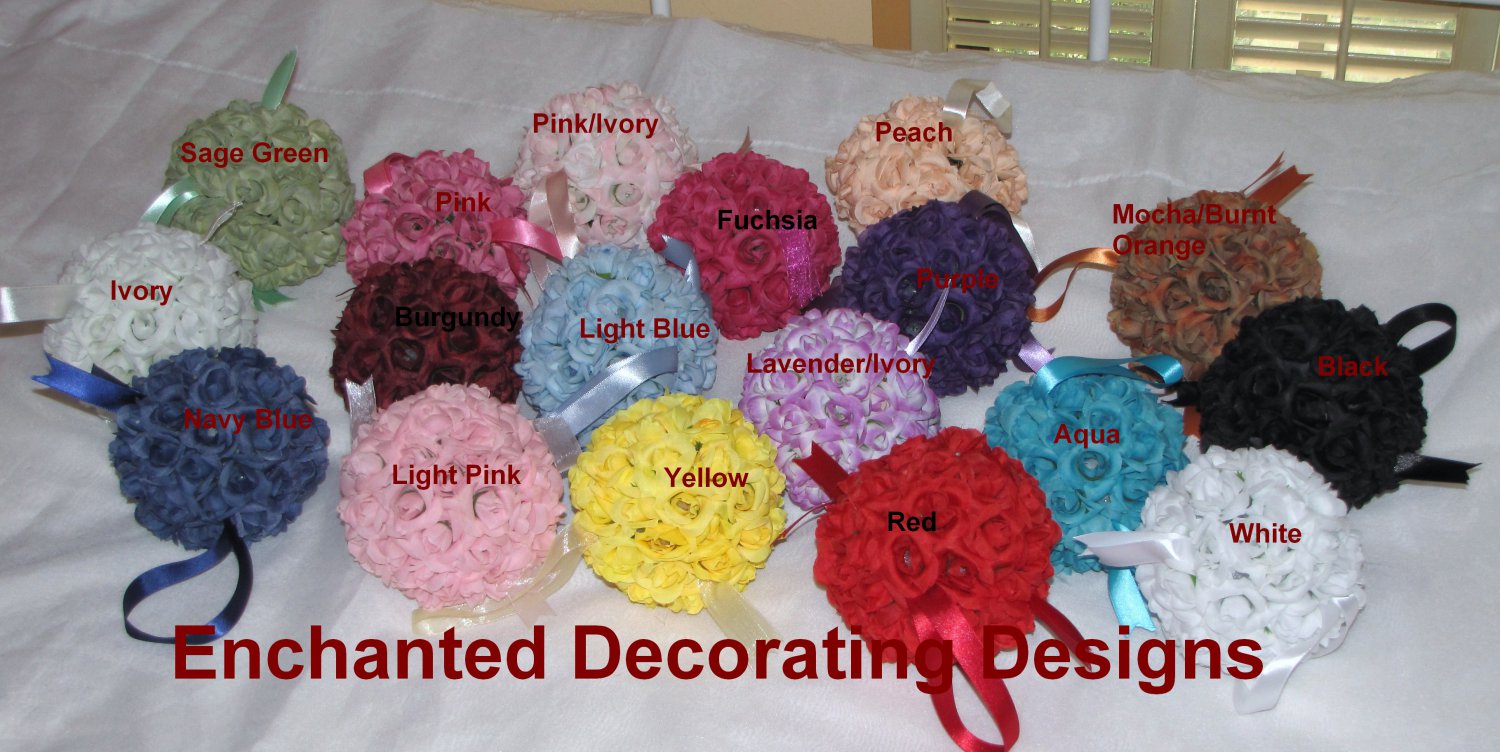 Pomander Ball 5 inch Mini Roses Wedding Flower Decoration Kissing Ball