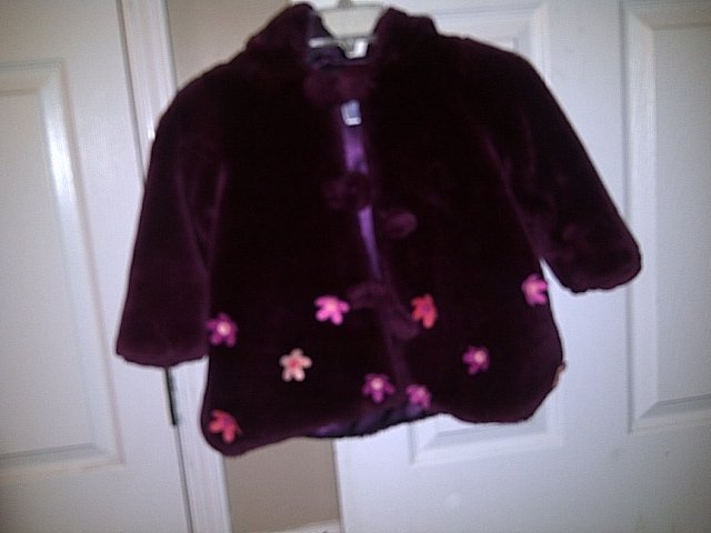 Toddler's Winter Coat Grape color 24 mos.