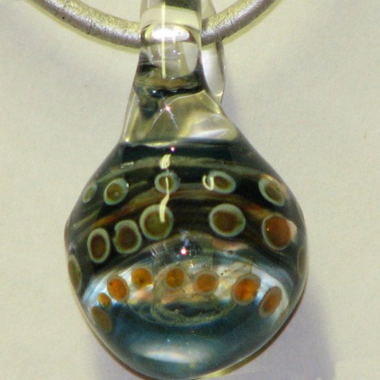 Hidden Tornado - handmade glass pendant