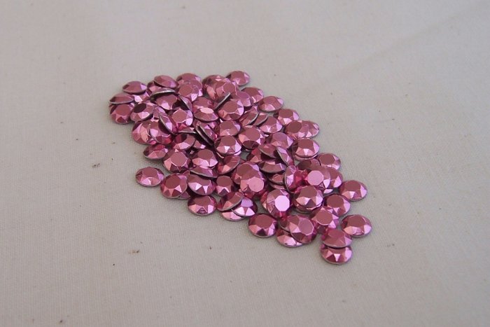 5mm HotFix Rhinestuds Med Pink 1gross(144pcs)