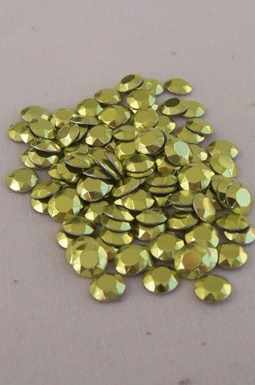 4mm Hot Fix Rhinestuds Light Green 1gross(144pcs)