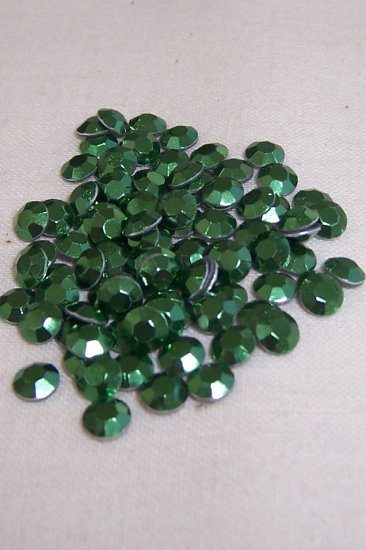 4mm Hot Fix Rhinestuds Green 1gross(144pcs)