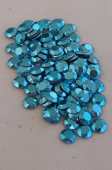 5mm Hot Fix Rhinestuds Sky Blue 1gross(144pcs)