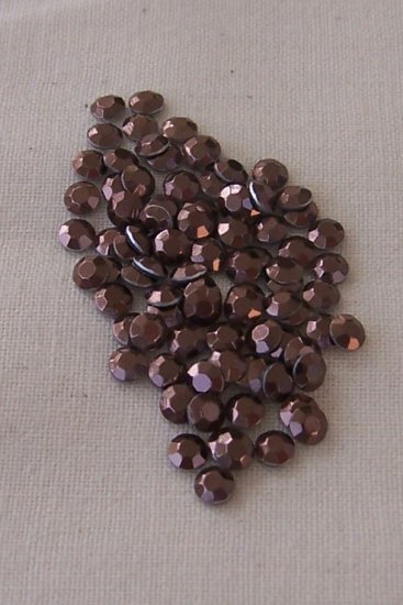 3mm Hot Fix Rhinestuds Brown 1gross(144pcs)