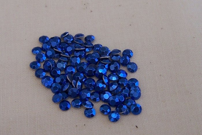 3mm Hot Fix Rhinestuds Blue 1gross(144pcs)