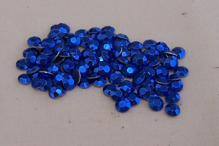 4mm Hot Fix Rhinestuds Blue 1gross(144pcs)