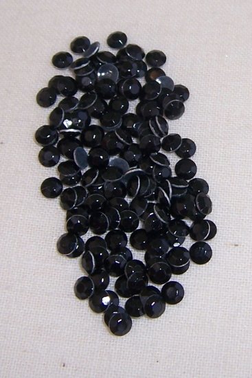 3mm Hot Fix Rhinestuds Jet Black 1gross(144pcs)