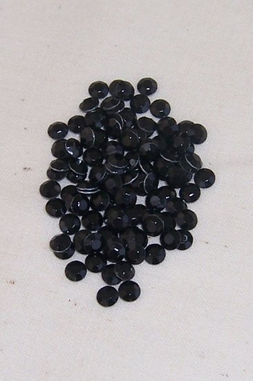 4mm Hot Fix Rhinestuds Jet Black 1gross(144pcs)