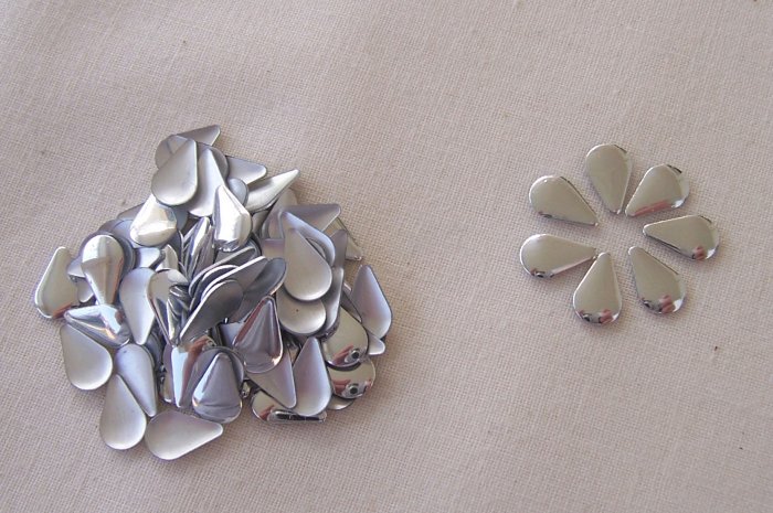 Hot Fix Rhinestud Water Drops 6x10mm Silver 1gross (144pcs)
