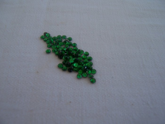 10ss (3mm) Hot Fix Rhinestones Green 1gross (144pcs)