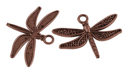 Vintage Dragonfly Charm Pendant Bulk Lot of 5