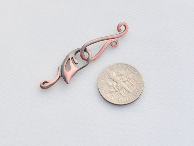 Vintage Scroll Leaf Hook Clasp Bulk Lot of 5
