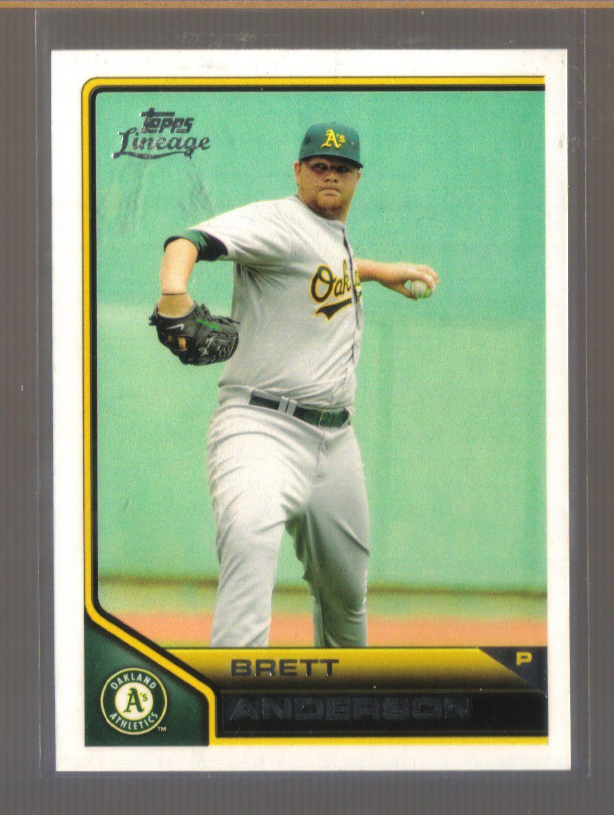 2011 Topps Lineage #18 BRETT ANDERSON A's