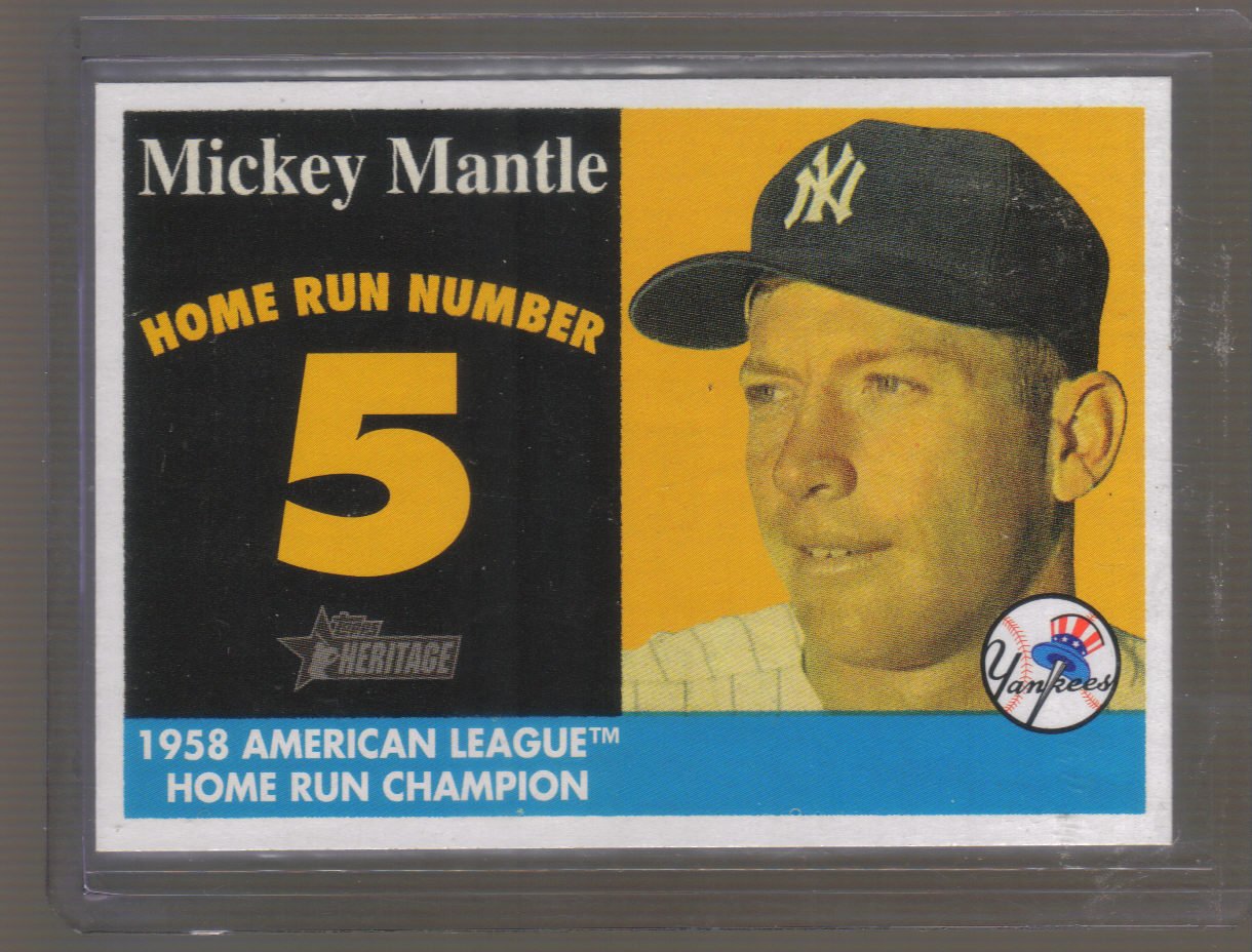 2007 Topps Heritage '58 Home Run Champion #5 MICKEY MANTLE Yankees