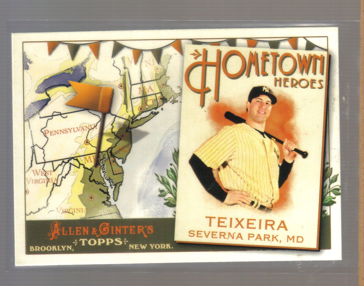 2011 Topps Allen & Ginter Hometown Heroes #73 MARK TEIXEIRA Yankees