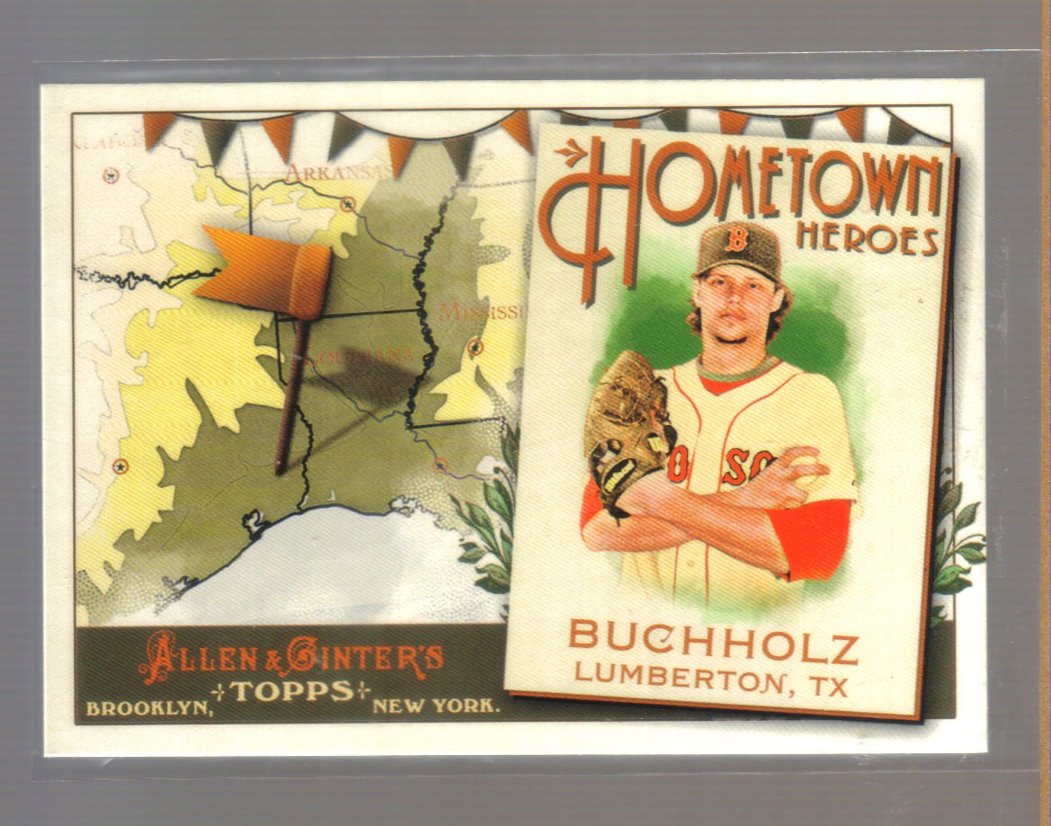 2011 Topps Allen & Ginter Hometown Heroes #98 CLAY BUCHHOLZ Red Sox