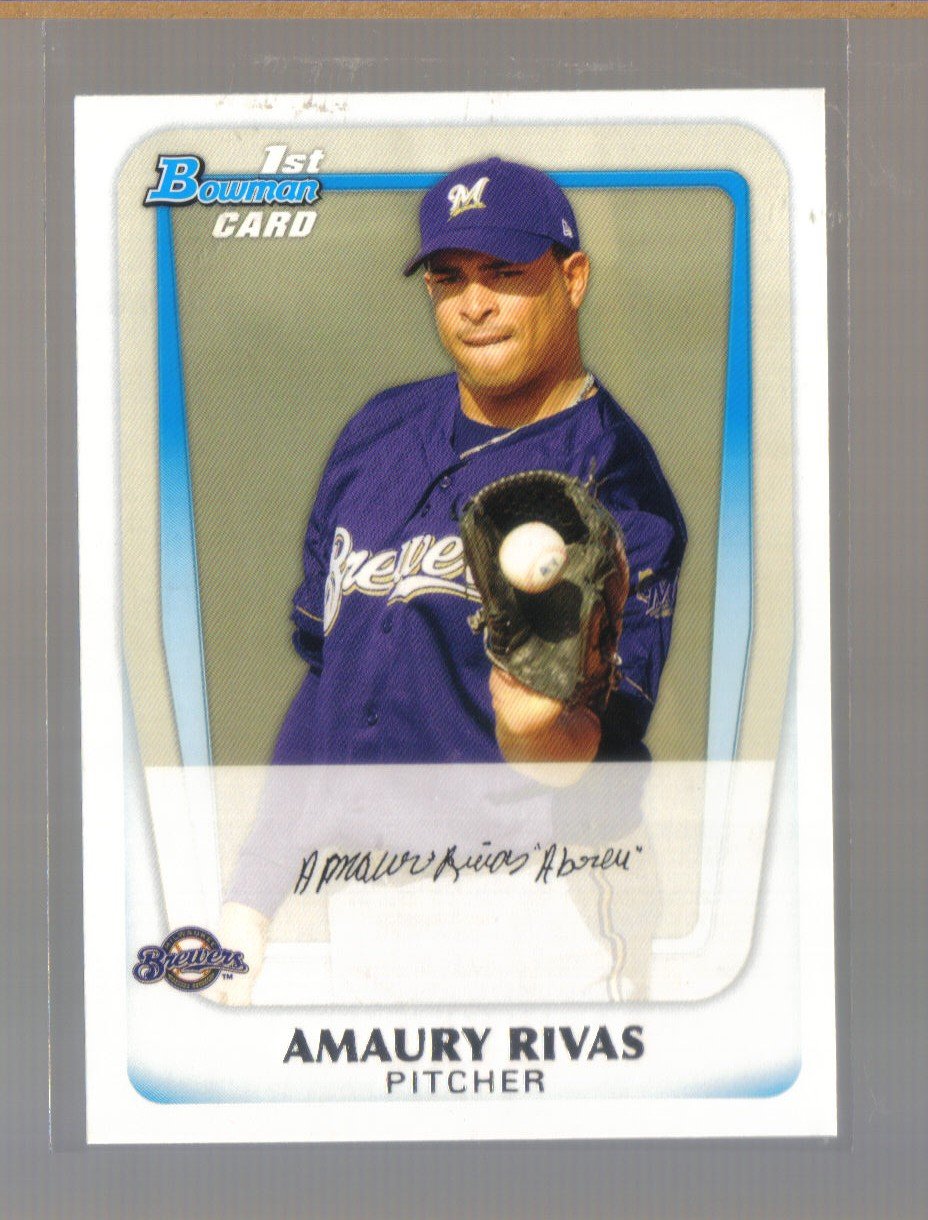 2011 Bowman Prospects #27 AMAURY RIVAS Brewers