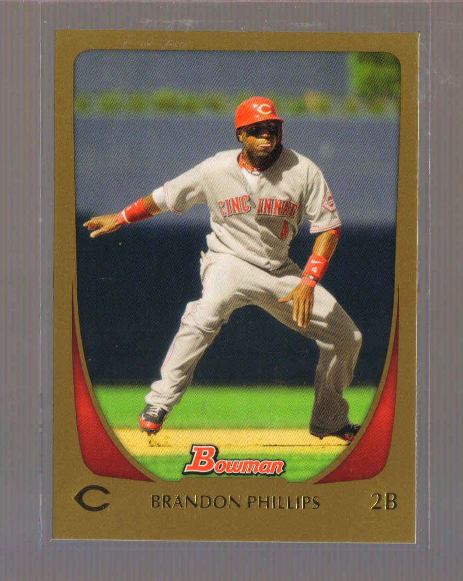 2011 Bowman Gold #19 BRANDON PHILLIPS Reds