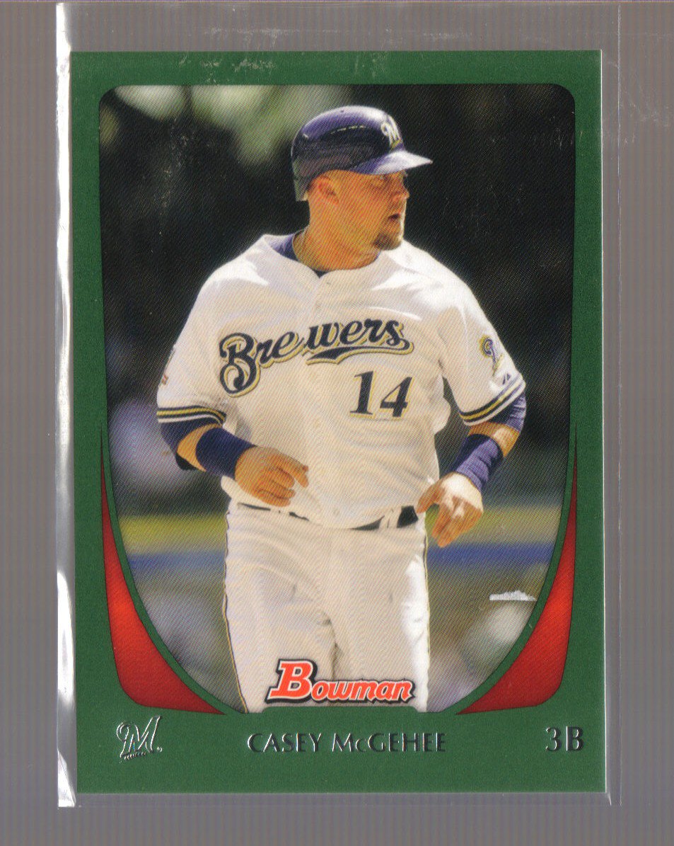 2011 Bowman Green #190 CASEY McGEHEE Brewers /450