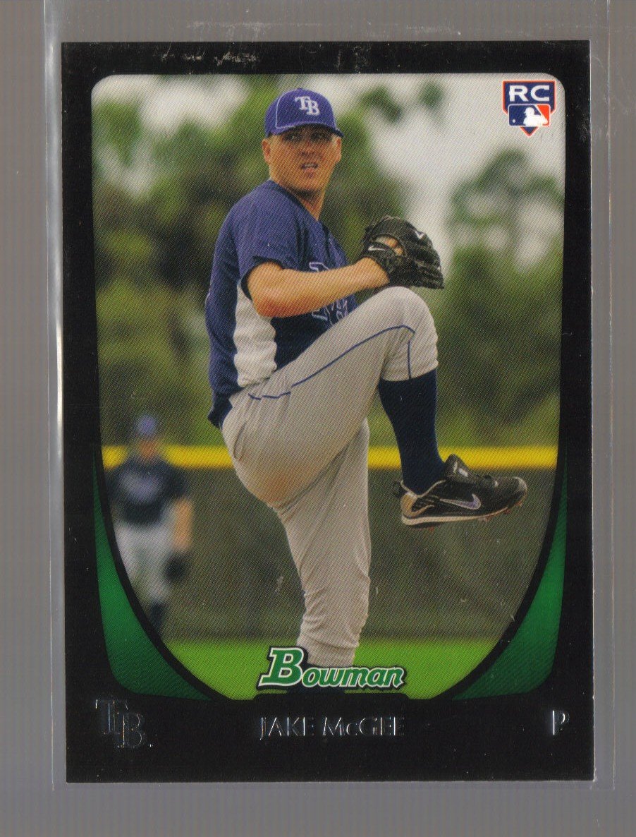 2011 Bowman #191 JAKE McGEE RC Rays
