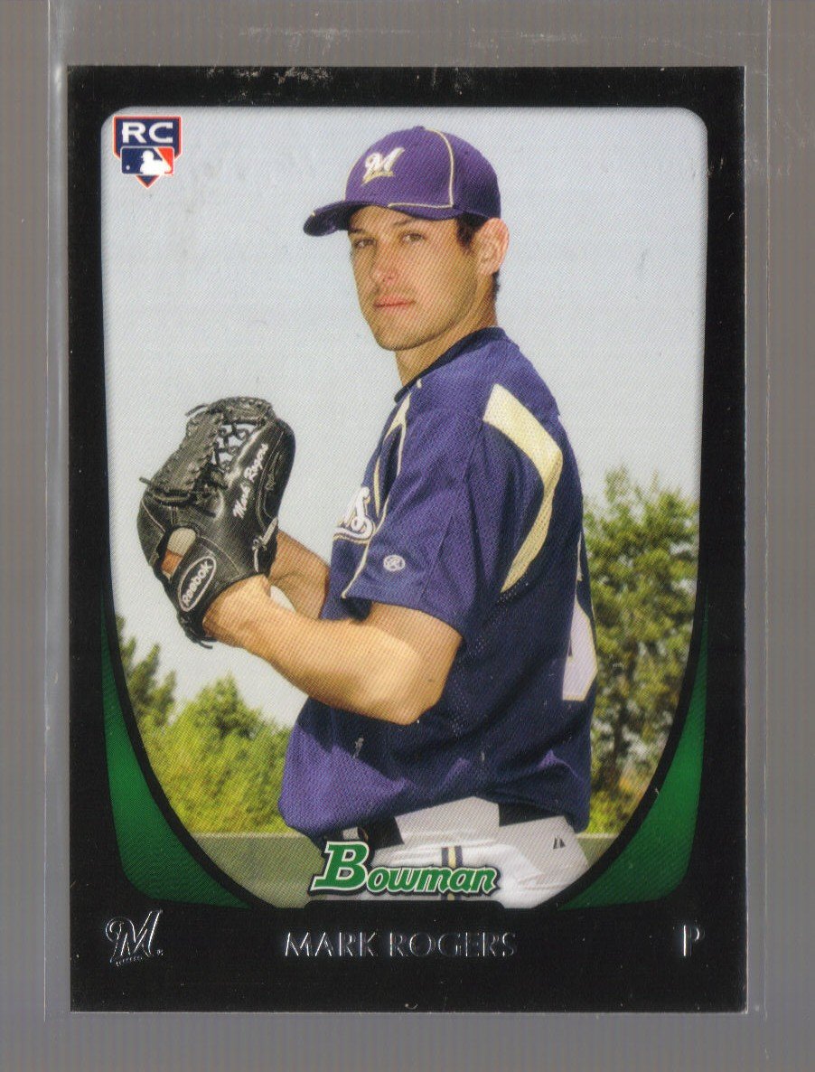 2011 Bowman #208 MARK ROGERS RC Brewers