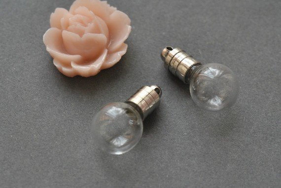 20Pcs Glass bottle pendants /charms