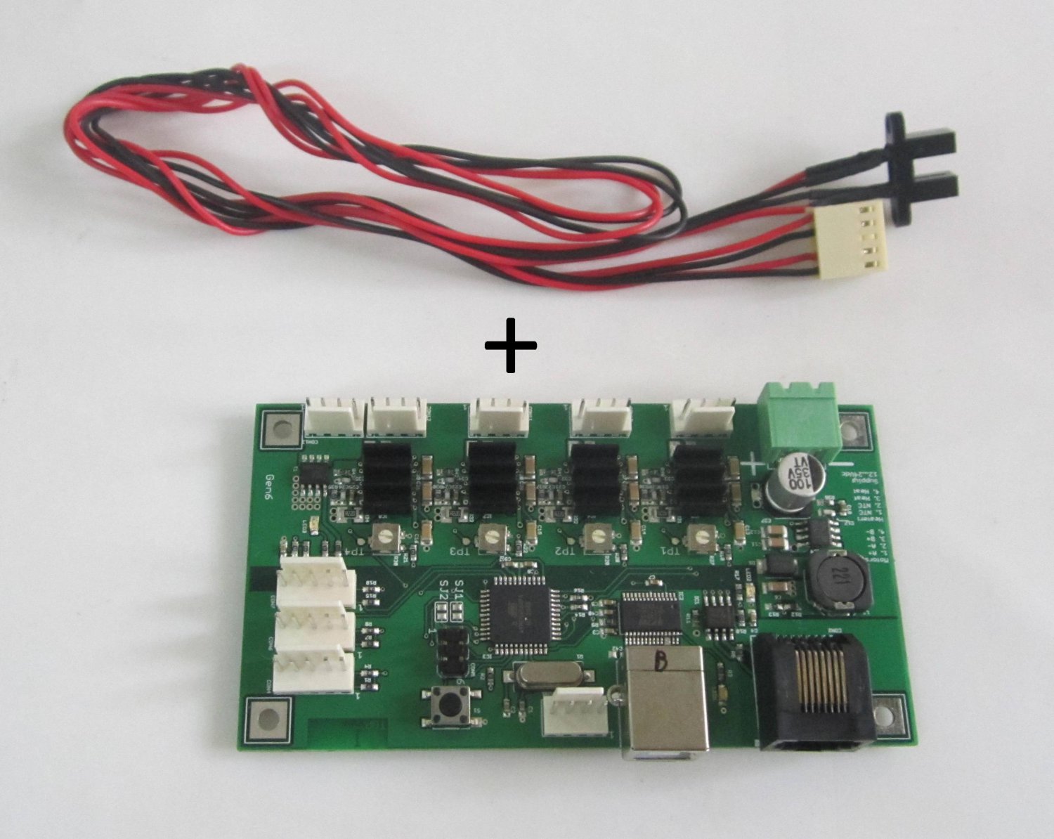 reprap Gen6 Generation 6 electronics including opto's cable
