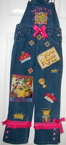 One-Of-A-Kind Custom Boutique Princess Me Overalls Sz 8