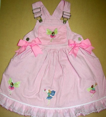 One-Of-A-Kind Custom Boutique Fairy-Themed Overalls Sz 5