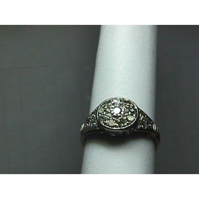 Stunning 1930's Natural Diamond Cluster Ring - Estate Piece