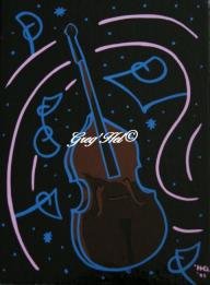 Upright Bass Print