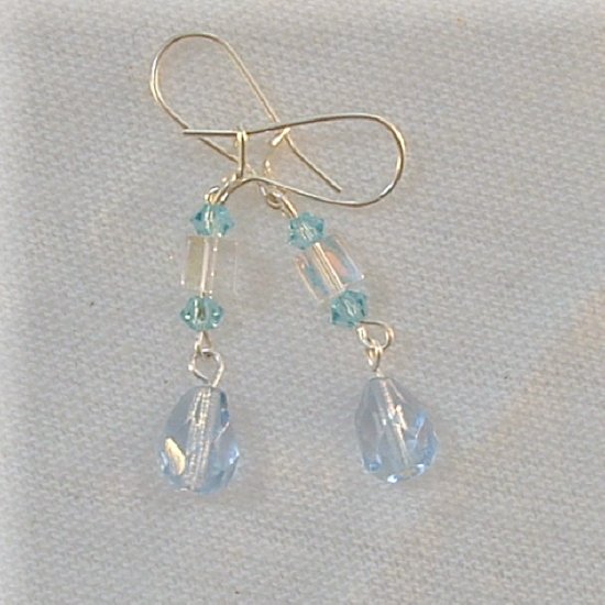 Pale Blue Briolet Earrings