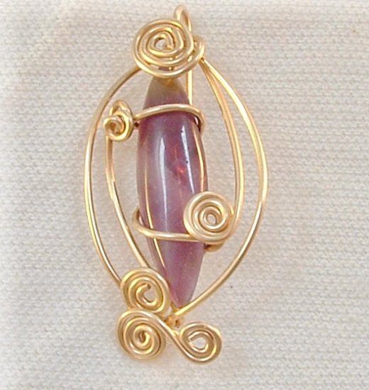 Self Control, Amethyst in 14k Gold filled wire