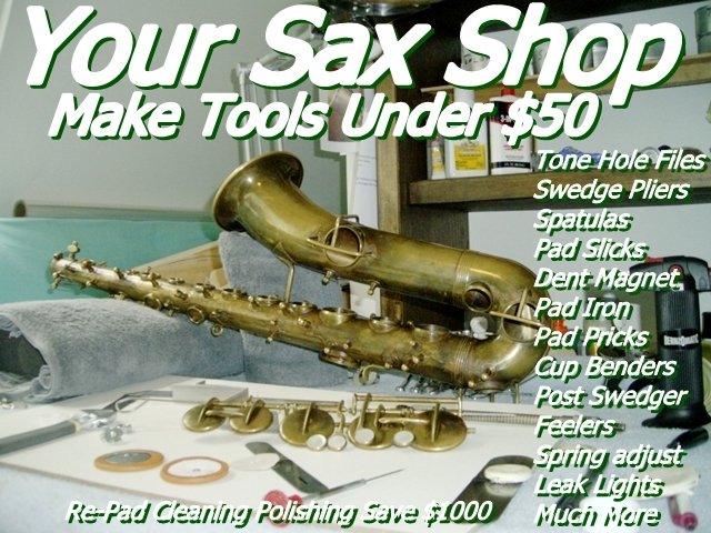 Saxophone Tenor Alto Soprano Vintage Make Repair + Pad Tools $50 +Make Reed Case