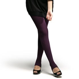 Opaque Pantyhose Stirrup Sheer Tights Warm Stockings Leggings Dark Purple Women