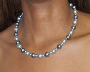 Grey and Silver Swarovski Pearls