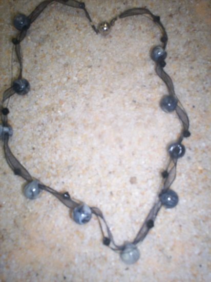 Swirl Marbles on Ribbon