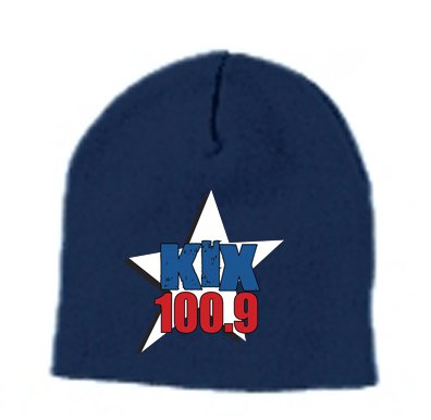 "Kix 100.9" Navy Yupoong Winter Hat