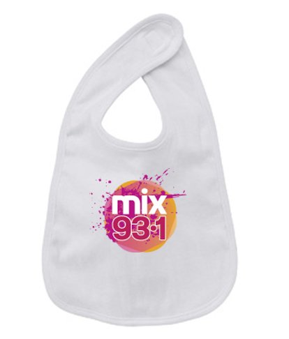 Baby Bib - Mix 93.1 - Bella Infant 5.8 oz reversible bib