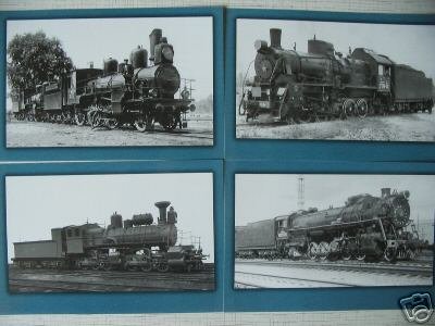 Steam Locomotives of Russian Railways16 Postcards Set 1