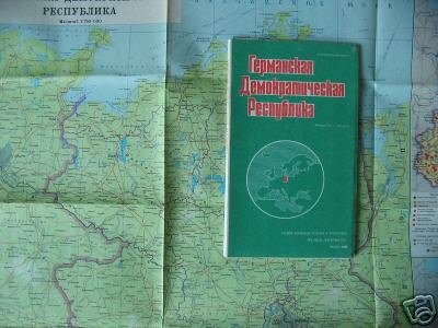 RARE! German Democratic Republic (GDR) Geographical Map