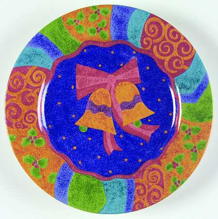 Sango Potpourri Holiday Bells Salad Plate