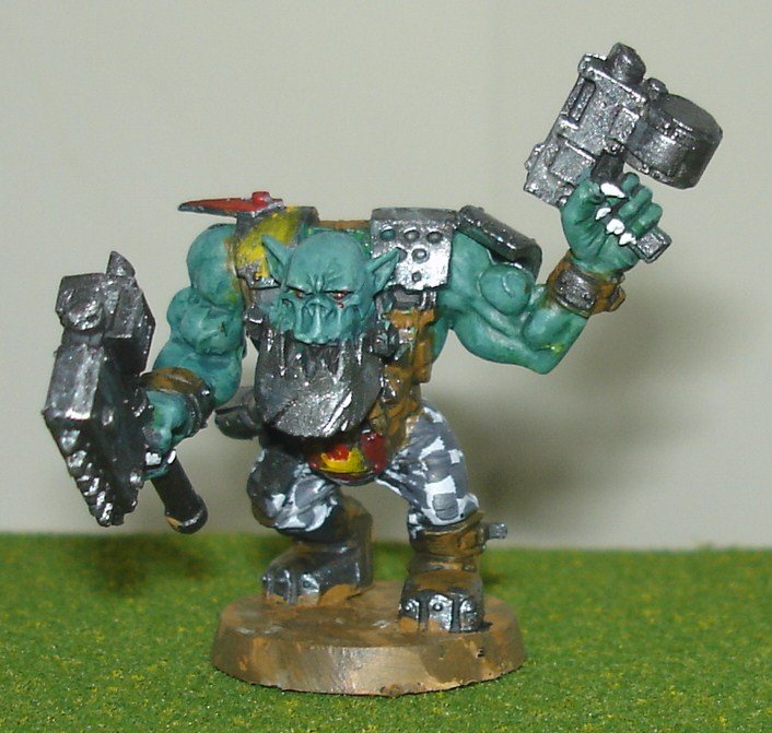 Warhammer 40k Ork Nobz o da Checkard pantz metal jaw
