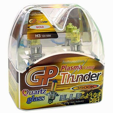 GP Thunder⢠3500K H3 Golden Yellow Light for Fog High Low Beam SGP35K-H3 Pair = 2 Bulbs