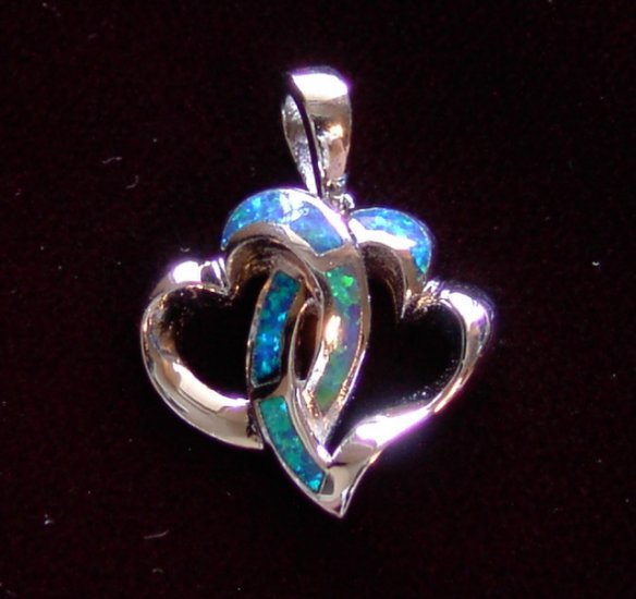 Silver Intwined Hearts pendant